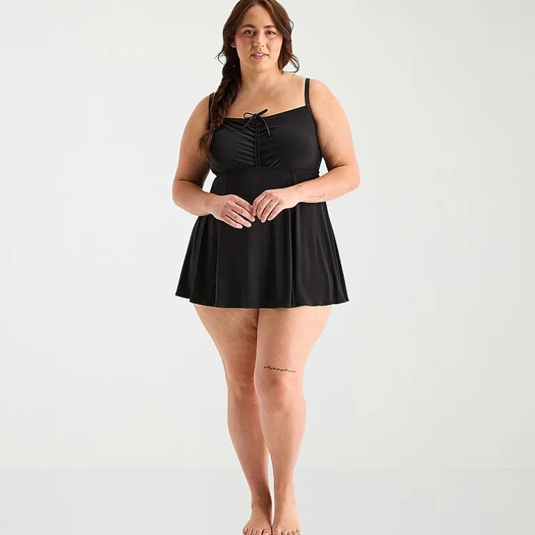 Sonnet Shores Womens Plus Swim Dress