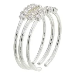 Sparkle Allure Birthstone Womens Red Cubic Zirconia Pure Silver Over Brass Ring Set