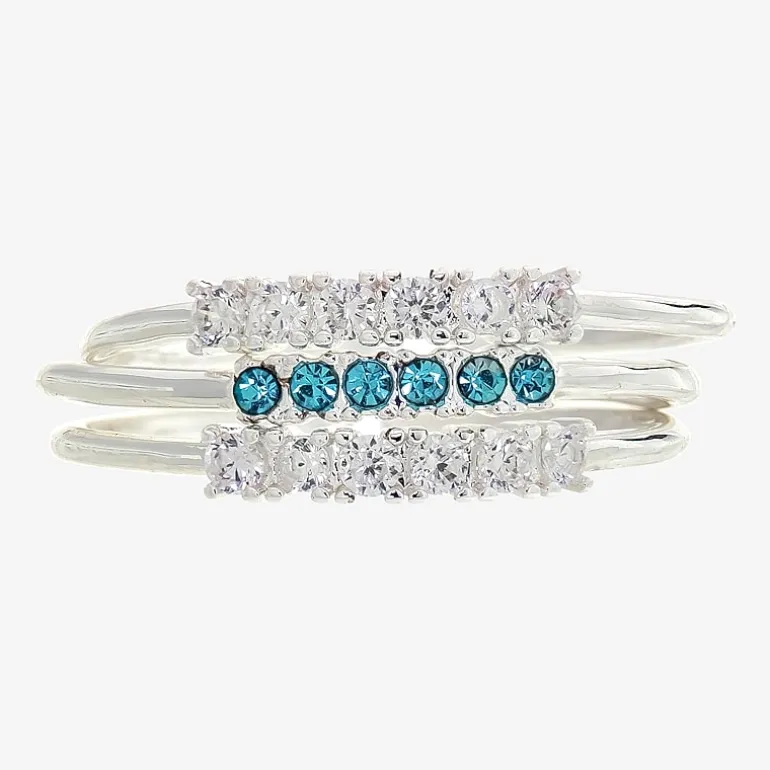 Sparkle Allure Birthstone Womens Red Cubic Zirconia Pure Silver Over Brass Ring Set