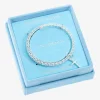Sparkle Allure Coil Womens Cubic Zirconia Pure Silver Over Brass Pear Tennis Bracelet