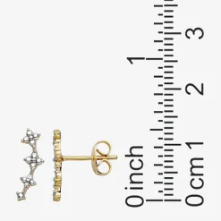 Sparkle Allure Crawler Womens White Diamond Accent Curved Ear Climbers