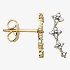 Sparkle Allure Crawler Womens White Diamond Accent Curved Ear Climbers