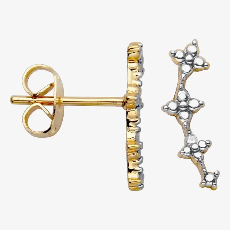 Sparkle Allure Crawler Womens White Diamond Accent Curved Ear Climbers