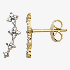 Sparkle Allure Crawler Womens White Diamond Accent Curved Ear Climbers