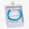 Sparkle Allure Empowerment Larimar Womens Blue Bar Beaded Bracelet