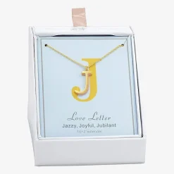 Sparkle Allure Initial Womens 14K Gold Over Brass 16 Inch Pendant Necklace