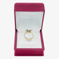 Sparkle Allure Womens Abalone 14K Gold Over Brass Butterfly Halo Cocktail Ring
