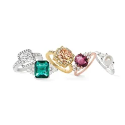 Sparkle Allure Womens Champagne Crystal 14K Gold Over Brass Cushion Halo Cocktail Ring