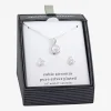 Sparkle Allure Womens Cubic Zirconia Pure Silver Over Brass 2-pc. Jewelry Set