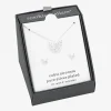 Sparkle Allure Womens Cubic Zirconia Pure Silver Over Brass Butterfly 2-pc. Jewelry Set