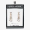 Sparkle Allure Womens Cubic Zirconia 14K Gold Over Brass Chandelier Earrings
