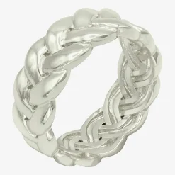 Sparkle Allure Womens 7.5MM Pure Silver Over Brass Band