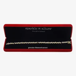 Sparkle Allure Womens Natural White Diamond Accent 7.25 Inch Tennis Bracelet