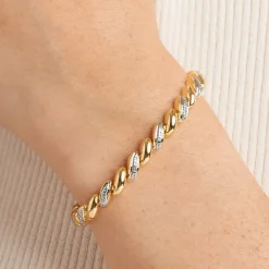 Sparkle Allure Womens Natural White Diamond Accent 7.25 Inch Tennis Bracelet