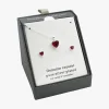 Sparkle Allure Womens Red Crystal Pure Silver Over Brass Heart 2-pc. Jewelry Set