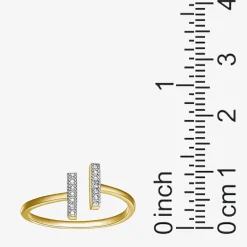 Sparkle Allure Womens White Diamond Accent Bar Bypass  Band