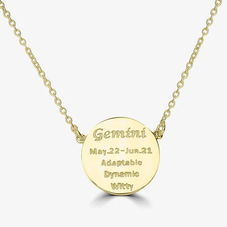 Sparkle Allure Zodiac Coin Womens Crystal 14K Gold Over Brass Round 16 Inch Pendant Necklace