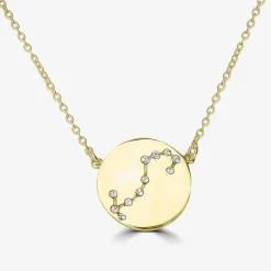 Sparkle Allure Zodiac Coin Womens Crystal 14K Gold Over Brass Round 16 Inch Pendant Necklace
