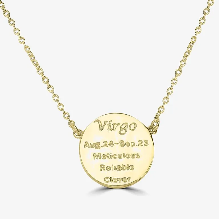 Sparkle Allure Zodiac Coin Womens Crystal 14K Gold Over Brass Round 16 Inch Pendant Necklace