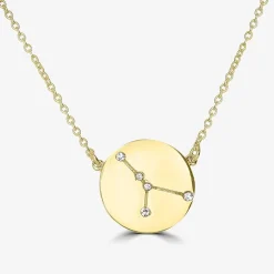 Sparkle Allure Zodiac Coin Womens Crystal 14K Gold Over Brass Round 16 Inch Pendant Necklace