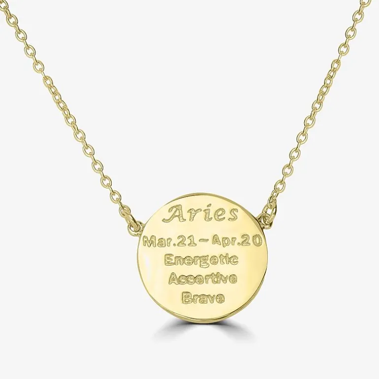 Sparkle Allure Zodiac Coin Womens Crystal 14K Gold Over Brass Round 16 Inch Pendant Necklace