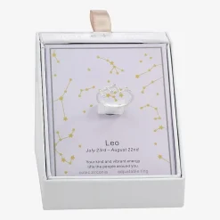 Sparkle Allure Zodiac Womens Cubic Zirconia Pure Silver Over Brass Band