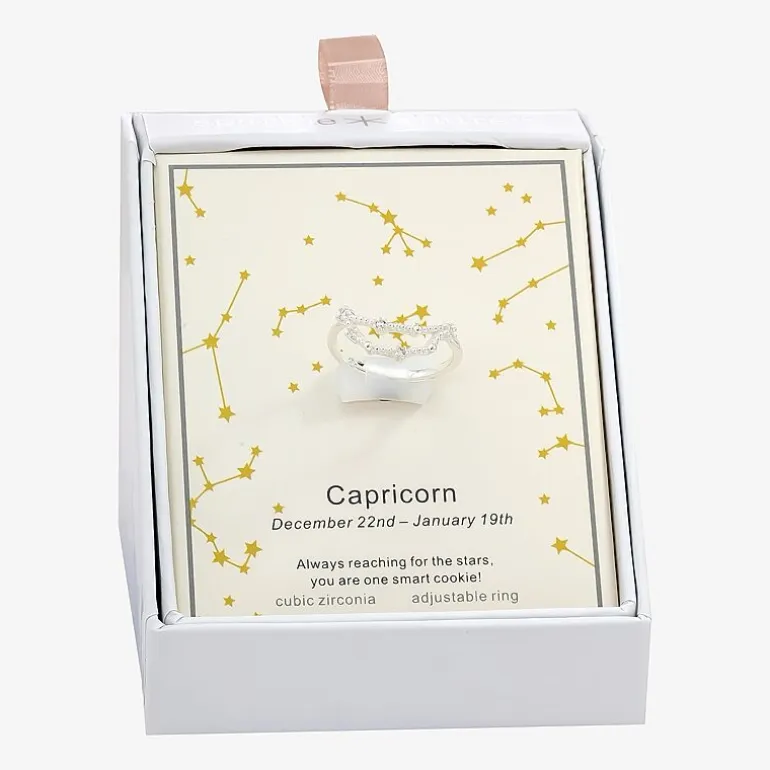 Sparkle Allure Zodiac Womens Cubic Zirconia Pure Silver Over Brass Band