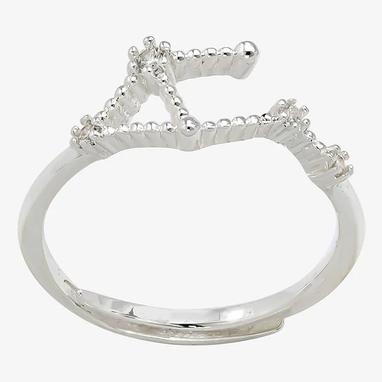 Sparkle Allure Zodiac Womens Cubic Zirconia Pure Silver Over Brass Band
