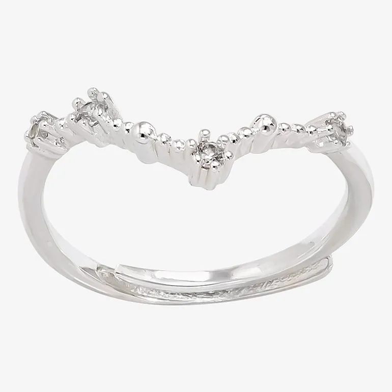 Sparkle Allure Zodiac Womens Cubic Zirconia Pure Silver Over Brass Band