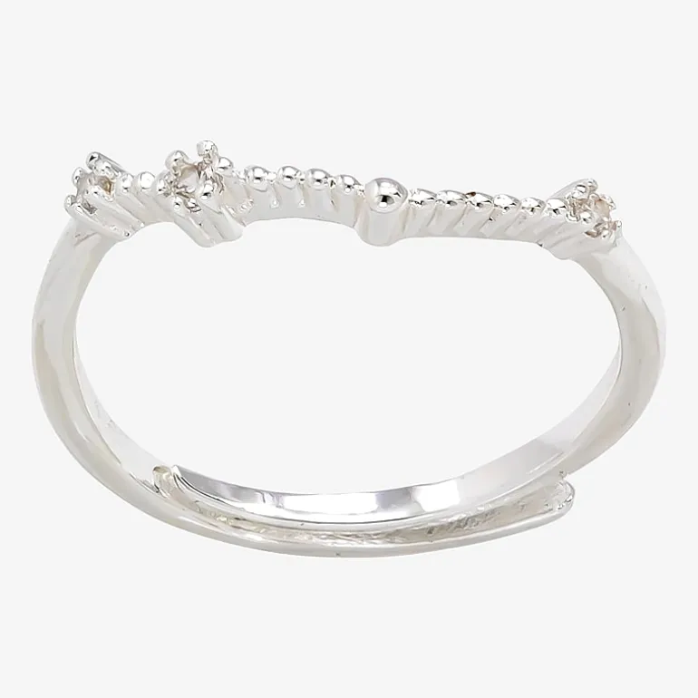 Sparkle Allure Zodiac Womens Cubic Zirconia Pure Silver Over Brass Band