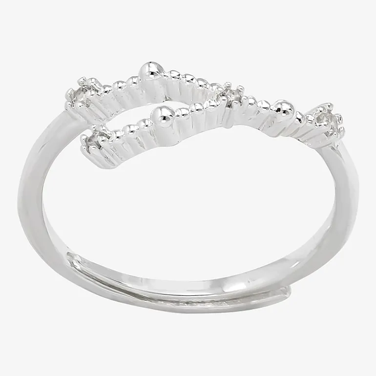 Sparkle Allure Zodiac Womens Cubic Zirconia Pure Silver Over Brass Band