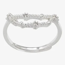 Sparkle Allure Zodiac Womens Cubic Zirconia Pure Silver Over Brass Band
