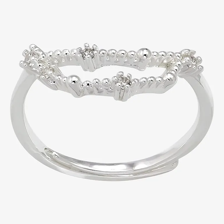 Sparkle Allure Zodiac Womens Cubic Zirconia Pure Silver Over Brass Band