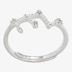 Sparkle Allure Zodiac Womens Cubic Zirconia Pure Silver Over Brass Band