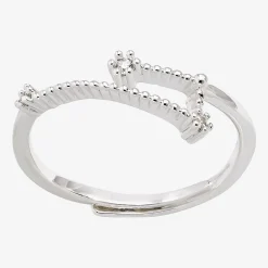 Sparkle Allure Zodiac Womens Cubic Zirconia Pure Silver Over Brass Band