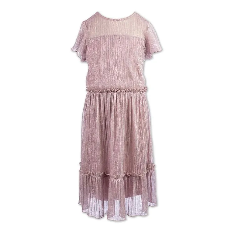 Speechless Big Kid Girls Embellished Short Sleeve Flutter Party Dress