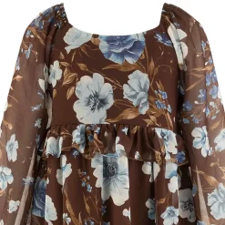 Speechless Big Kid Girls Long Sleeve Puffed A-Line Dress