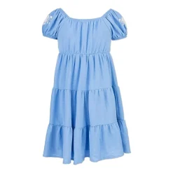 Speechless Big Kid Girls Short Sleeve Puffed A-Line Dress