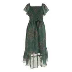 Speechless Big Kid Girls Short Sleeve Flutter Maxi Dress
