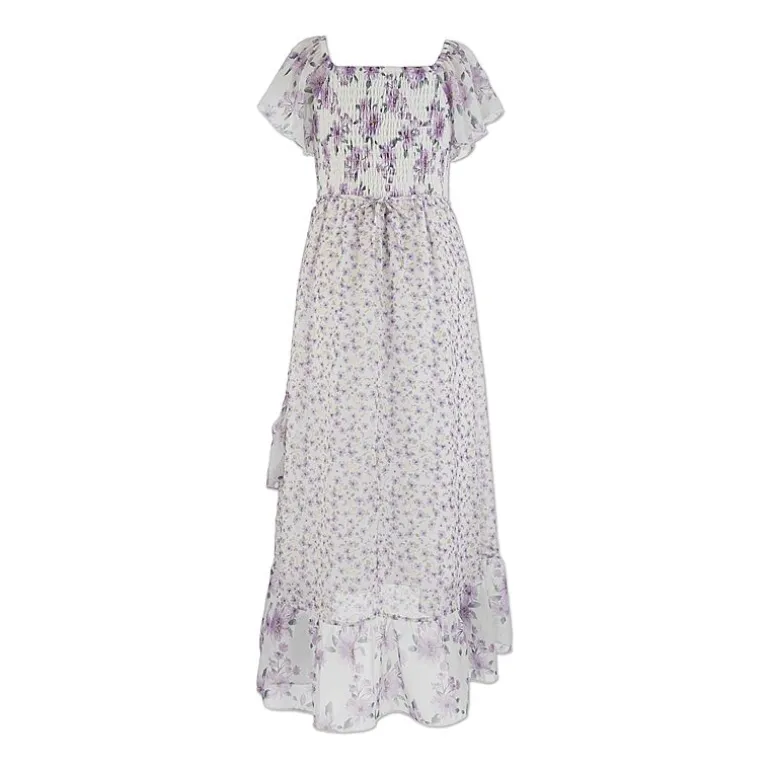 Speechless Big Kid Girls Short Sleeve Flutter A-Line Dress