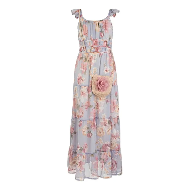 Speechless Big Kid Girls Sleeveless Floral Maxi Dress