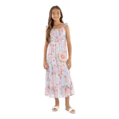 Speechless Big Kid Girls Sleeveless Floral Maxi Dress