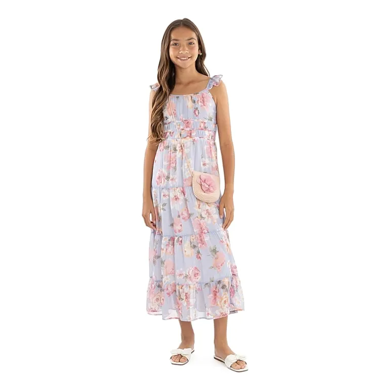 Speechless Big Kid Girls Sleeveless Floral Maxi Dress