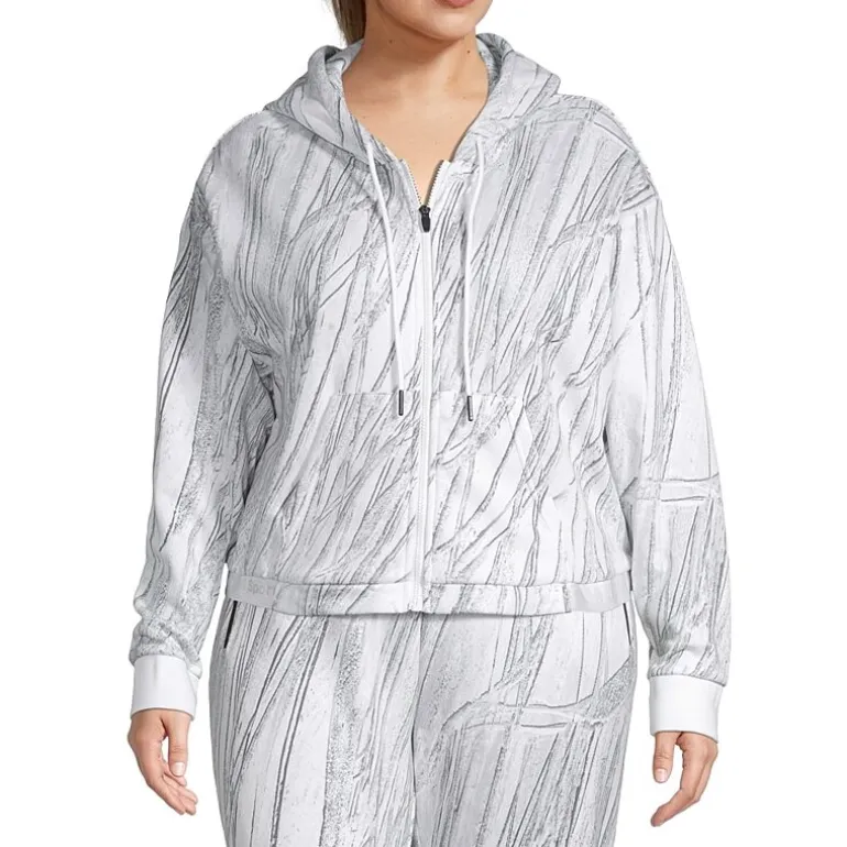 Sports Illustrated Womens Long Sleeve Fleece Zipper Active Plus Hoodie