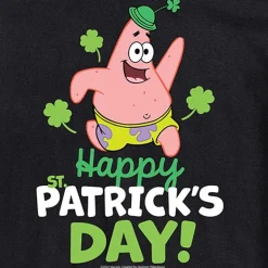Squarepants Happy Patrick'S Day Tee Womens Juniors Crew Neck Short Sleeve Regular Fit Spongebob Graphic T-Shirt