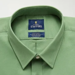 Stafford Big And Tall Advanced Performance Sweat Repel Mens Long Sleeve Dress Shirt