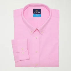 Stafford Big and Tall Coolmax All Season Oxford Mens Button Down Collar Long Sleeve Stretch Fabric Wrinkle Free Dress Shirt