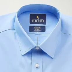 Stafford Big and Tall Smart Tech Mens Regular Fit Stretch Fabric Wrinkle Free Long Sleeve Dress Shirt