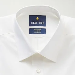 Stafford Big and Tall Smart Tech Mens Regular Fit Stretch Fabric Wrinkle Free Long Sleeve Dress Shirt