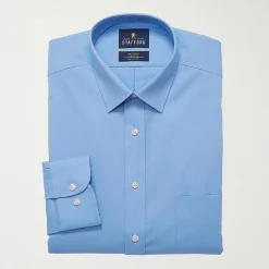Stafford Big & Tall Advanced Performance Sweat Repel Mens Regular Fit Stretch Fabric Wrinkle Free Long Sleeve Dress Shirt